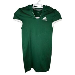 Adidas Football Practice Jersey Athletic Training Shirt Top Green White Size Med